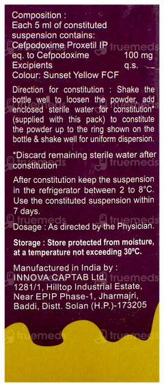 Gudcef 100 Dry Syrup 30Ml Gudcef 100 Dry Syrup 30Ml